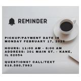 Payment & Location Info