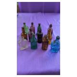 12 Miniature Bottles 3" Tall