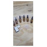 NEW 6 pk - 1oz Glass Dropper Bottles w/ Labels,