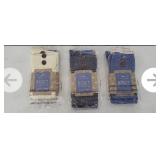 NEW Set of 3 Boot Socks, Ivory, Grey & Blue, One