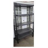 5 Tier Plastic Shelf Unit, 16" x 42" x 70.75",