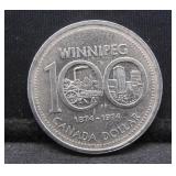 1874-1974  Winnipeg Centennial Dollar Coin