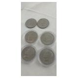 (6) 1972 Eisenhower Dollars