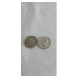 (2) 1964  Washington Quarters