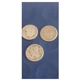 (3) Silver Dimes
