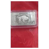 1 Troy Ounce German Silver Buffalo Bullion Bar