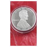 1 oz .999 pure silver round Abraham Lincoln