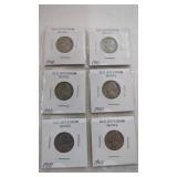 6 Old Jefferson Nickels 40