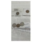 (3) Indian Head Pennies , (V nickel & Buffalo