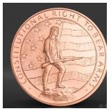 I oz Copper....2nd Amendment  Thomas Jefferson