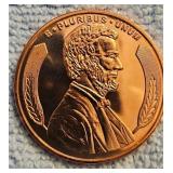 1oz ..Copper Round..Lincoln
