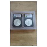 1996 & 2021 American Eagle Silver Dollar First &