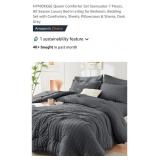 7 Pc Queen Size Bed in A Bag, with Comforter,