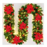 9 FT LED Chirstmas Garland, Battery