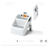 Folding 2 Step Stool for Toddlers, White and