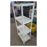 4 Shelf  White Shelf Unit 21"w x 52" Tall  x 14"