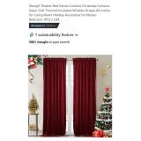 4 Panels - 52"W x 84"L Theater Red Velvet