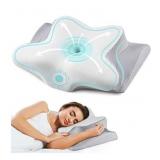 Cervical Neck Pillow, Grey*used, needs spot