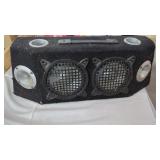 Speaker Box with Speakers.  Felt Material rough,