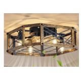 21" Flush-Mount Ceiling Fan Reversible-Motor,