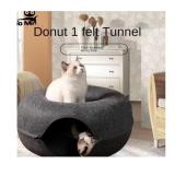 25"D Cat Tunnel, Dark Grey*appears gently used,