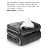 60" x 80" - 15 lbs Weighted Blanket w/ Soft Plush
