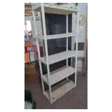 Plastic Shelf Unit 5 Shelves. From Estate.