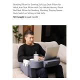 Memory Foam Lap Desk Pillow w/ Cup Holder,