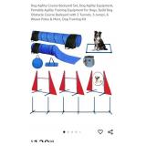 Dog Agility Course - Backyard Set w/ 2 Tunnels,