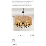 NEW 18.9" Rattan 5-Light Chandelier