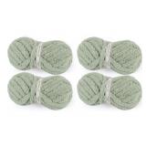 NEW 4 Pk Chunky Chenille Yarn for Hand Knitting,