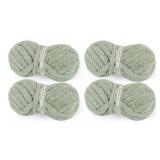 NEW 4 Pk Chunky Chenille Yarn for Hand Knitting,
