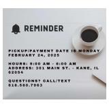 Payment & Location Info