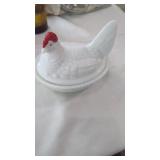 Westmoreland Hen on Nest.  Small repair on the