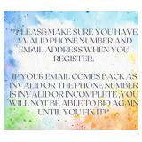 Make Sure Registration Info Is Valid - IMPORTANT