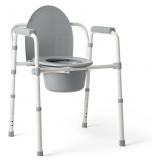 New Medline 3-in-1 Steel Bedside Commode,