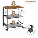 New Rolling Kitchen Microwave Cart, 3 Tier