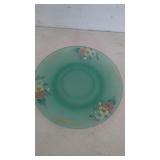 Uranium Glass Green Satin 10"Bowl