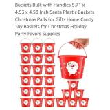 (24) Plastic Christmas Buckets
