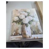New  White Hydrangea Decor Flower Canvas Painting