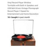 (New) Record Player..Wireless Turntable with