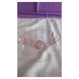 Fenton Strawberry Pink Depression glyass Handles