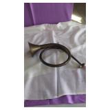 Vintage Brass French Circular Fox Hunting Horn