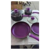 New Purple Cookware Set.  2 Skillets, 2 Pans.