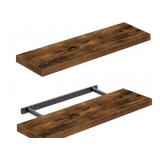 2 New Floating Wall Shelves 24 " Lx 9"Wide