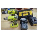 Ryobi Battery Operated Drills, Charged up &
