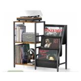 New Stereo Record Player Stand with Vinyl Storage