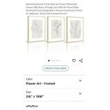 Set of 3 - 16" x 24" Botanical Prints Wall Art