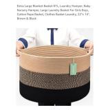 NEW 87L Cotton Rope Basket, Extra Large, 22" x