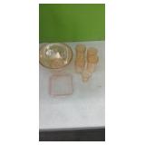 (7) Pieces Depression  glass